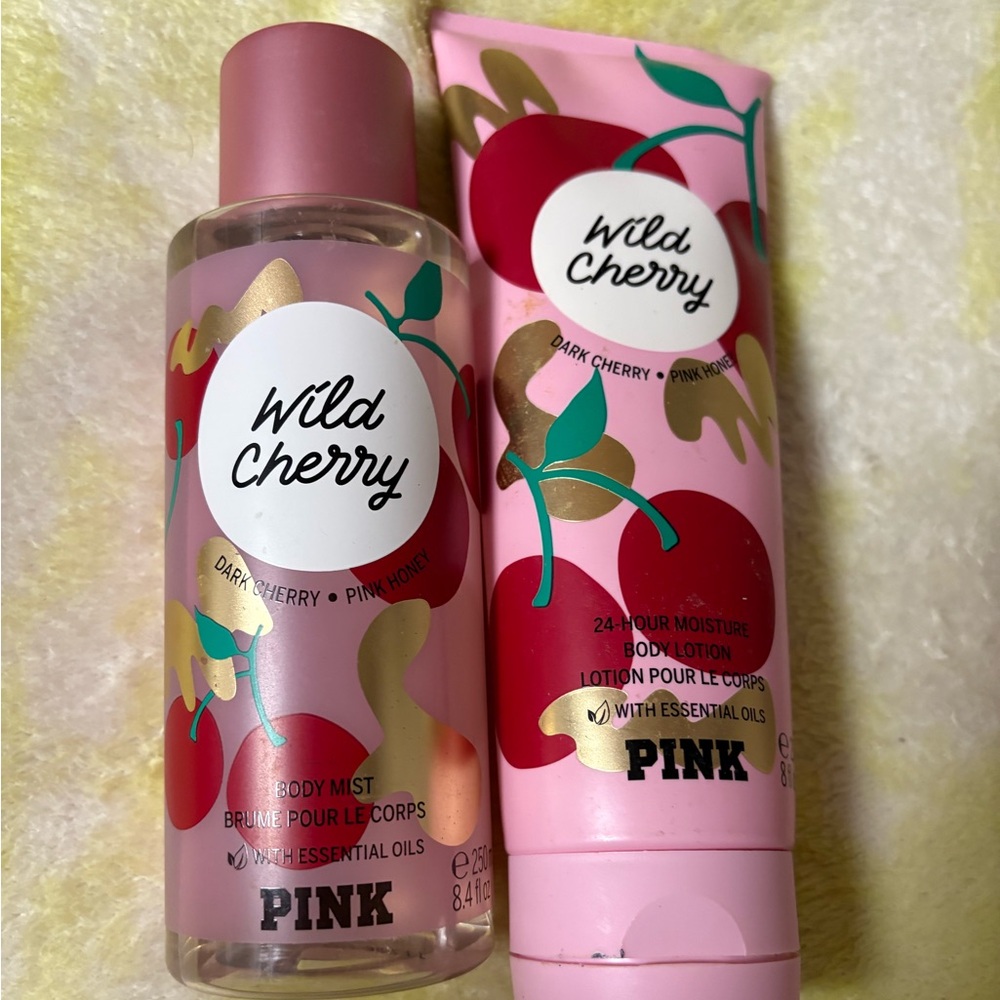 PINK Victoria's Secret Wild Cherry Set